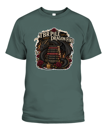 Tbr Pile and Dragon Fire Book Lover T-Shirt | Reading Gift