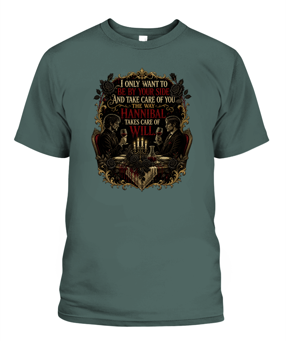 The Way Hannibal Takes Care Of Will — gothic shirt in Blue Spruce