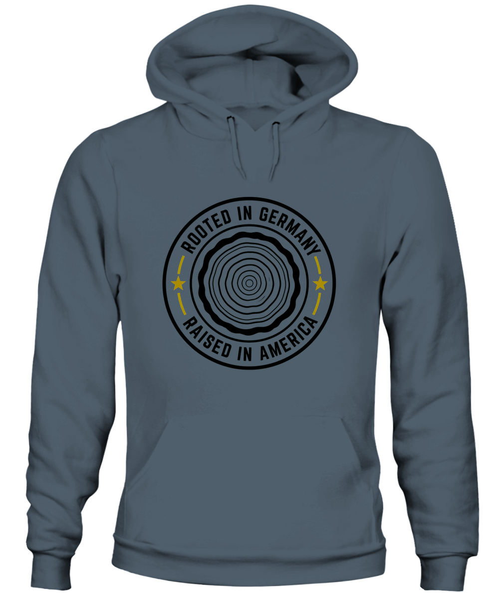 Rooted In Germany, Raised In America — Hoodie in Dark Heather