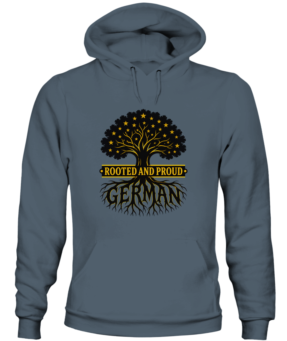 Rooted And Proud German — Hoodie in Dark Heather