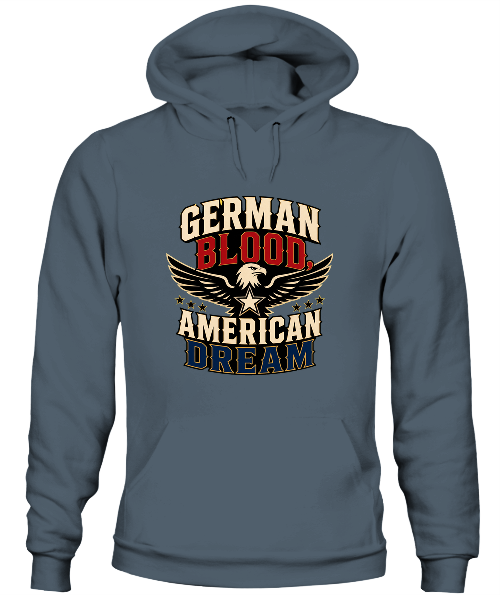 German Blood, American Dream — Hoodie in Dark Heather