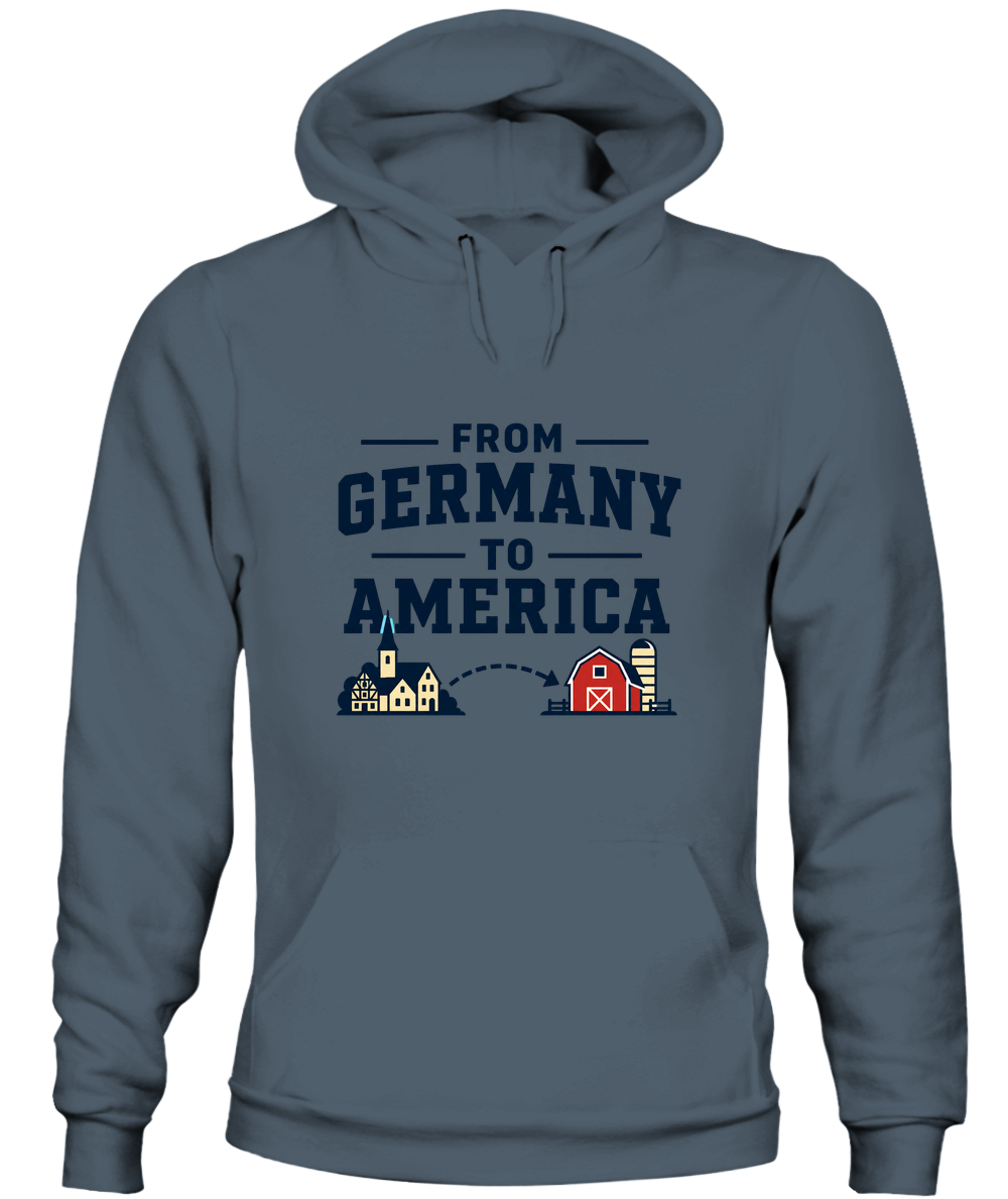 From Germany To America — Hoodie in Dark Heather