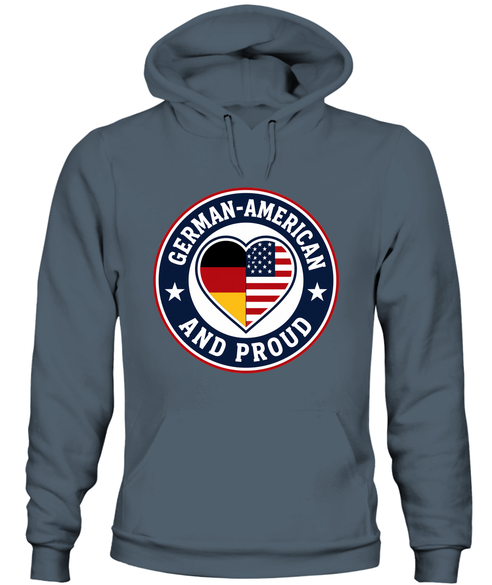 German-American And Proud — Hoodie in Dark Heather