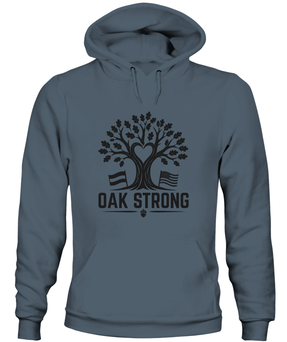 Oak Strong — Hoodie in Dark Heather