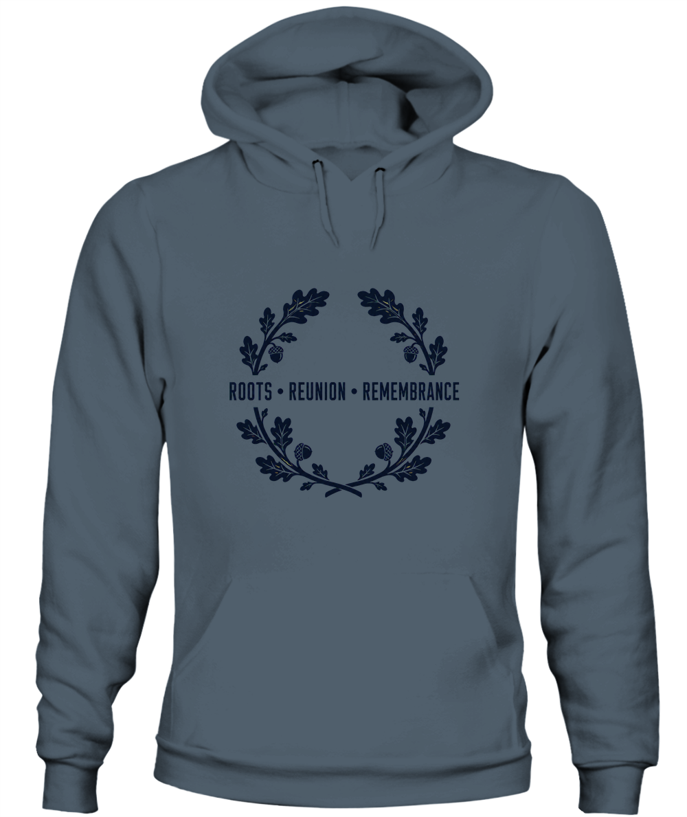 Roots, Reunion, Remembrance — Hoodie in Dark Heather