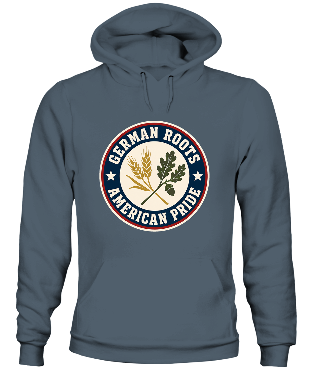 German Roots, American Pride — Hoodie in Dark Heather