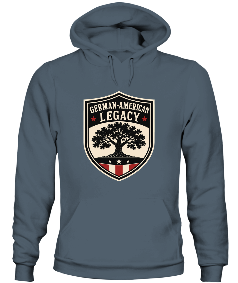 German-American Legacy — Hoodie in Dark Heather