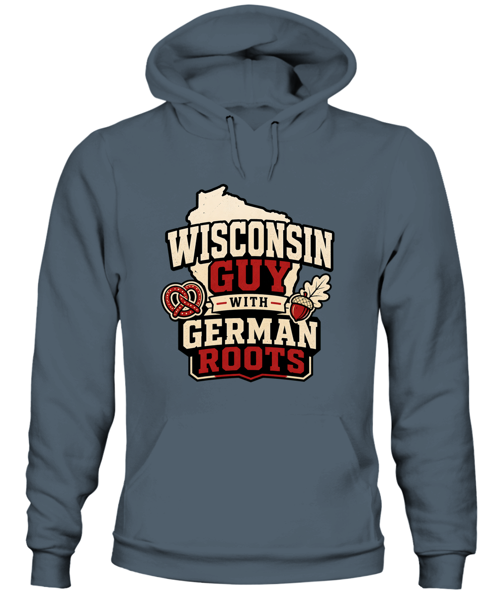 Wisconsin Guy With German Roots — Hoodie in Dark Heather