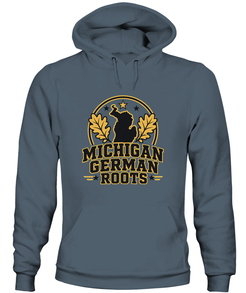 Michigan German Roots — Hoodie in Dark Heather