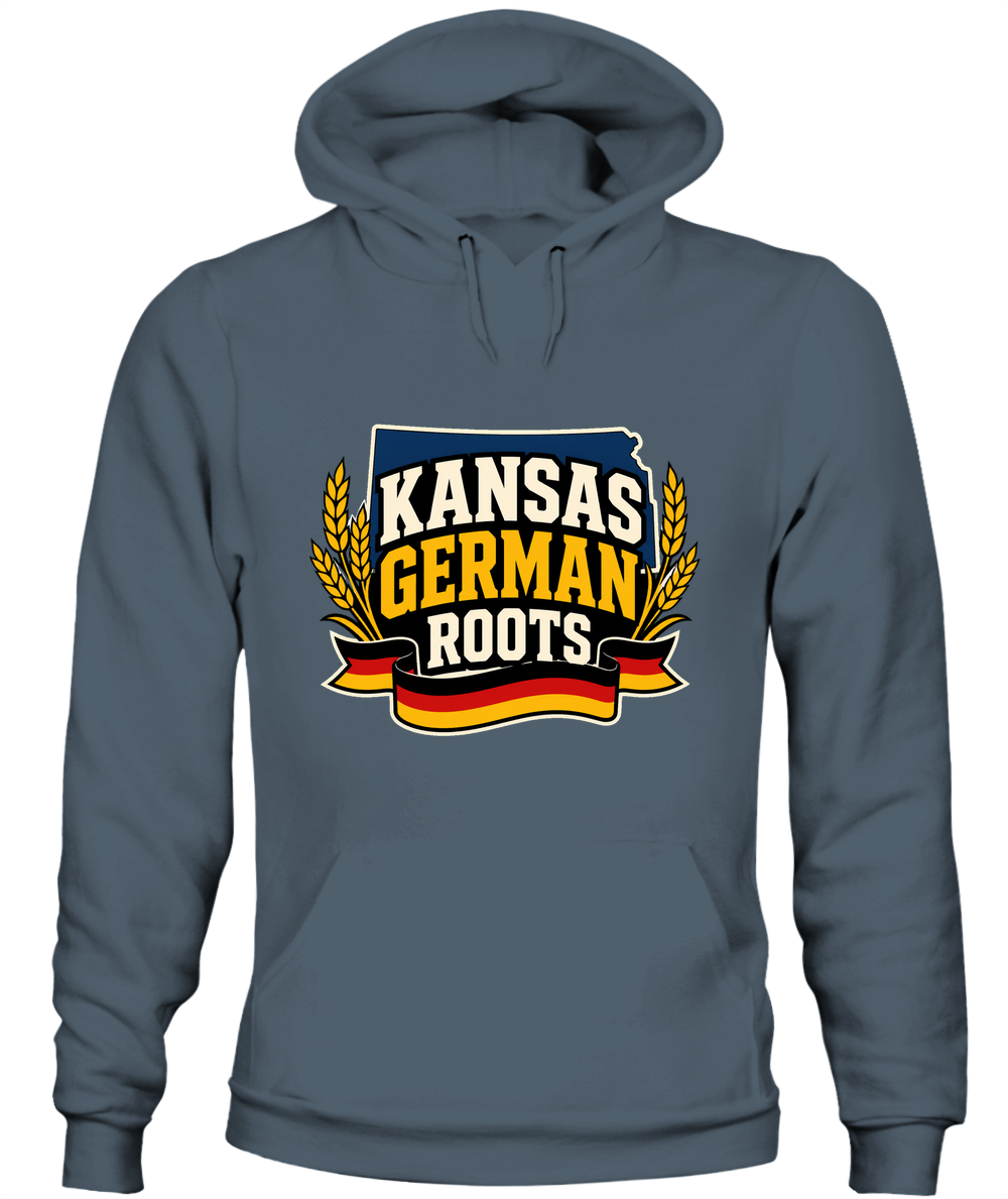 Kansas German Roots — Hoodie in Dark Heather