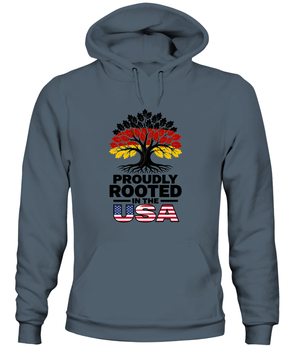 Proudly Rooted In The USA — Hoodie in Dark Heather