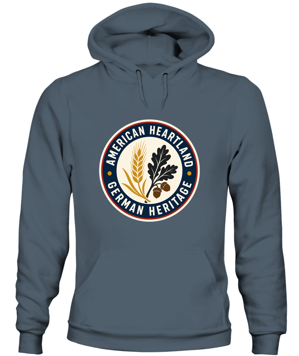 American Heartland, German Heritage — Hoodie in Dark Heather