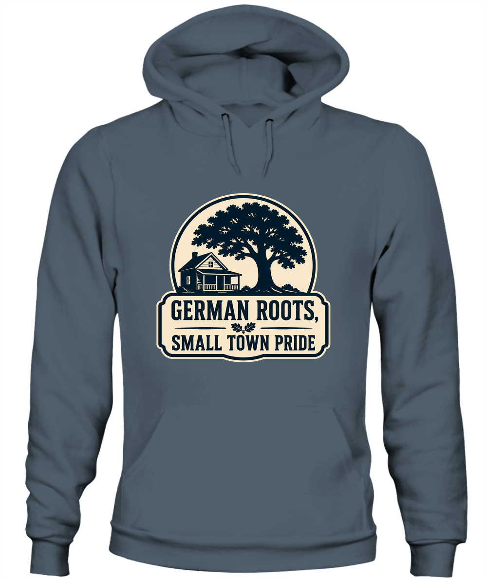 German Roots, Small Town Pride — Hoodie in Dark Heather