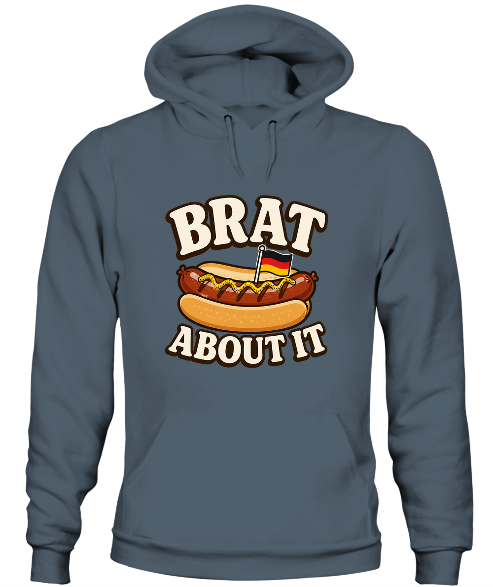 Brat About It — Hoodie in Dark Heather