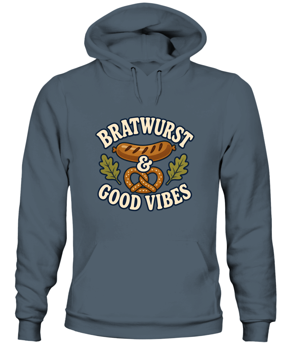Bratwurst & Good Vibes — Hoodie in Dark Heather