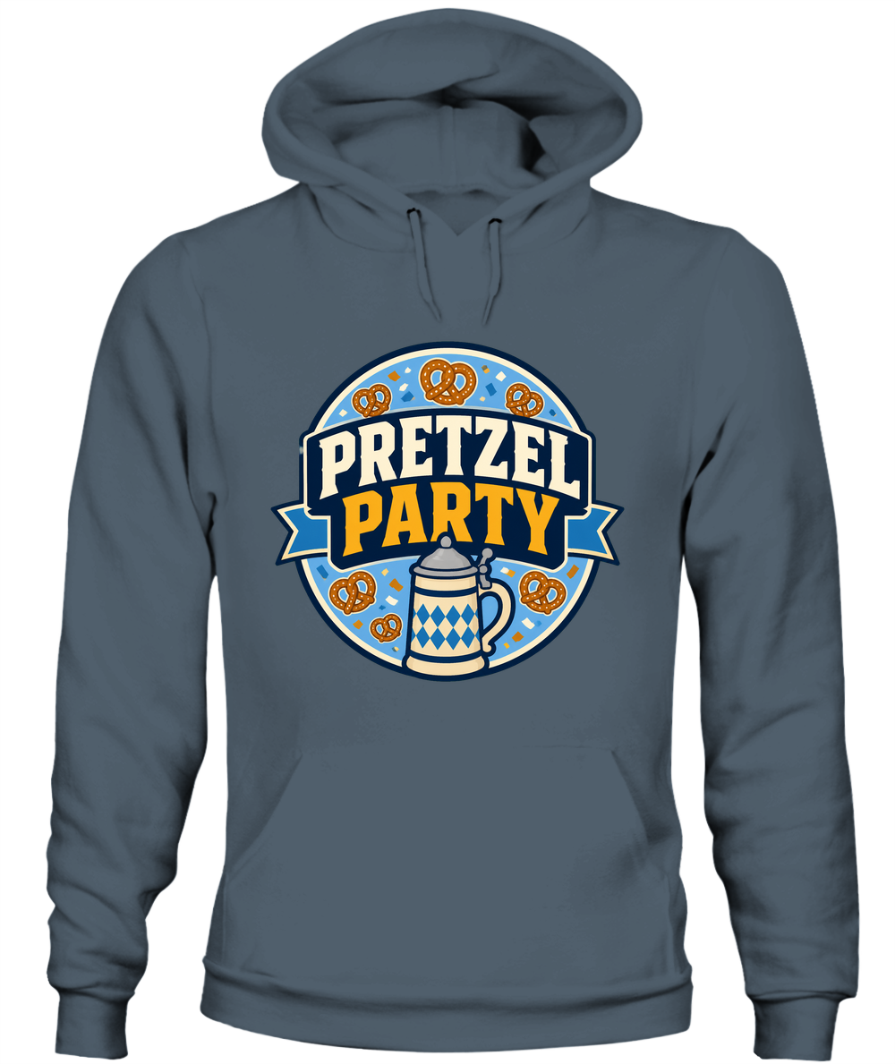 Pretzel Party — Hoodie in Dark Heather
