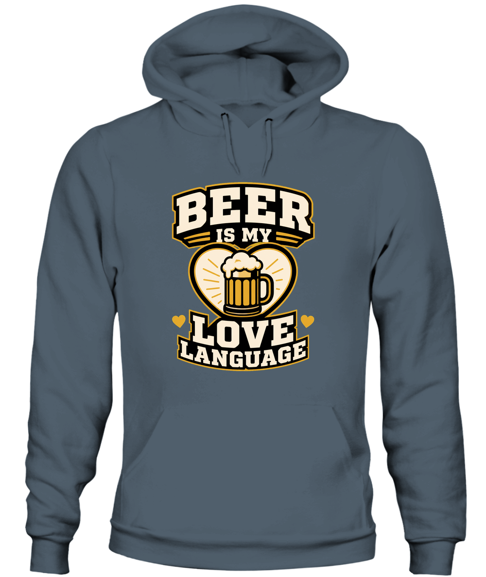 Beer Is My Love Language — Hoodie in Dark Heather