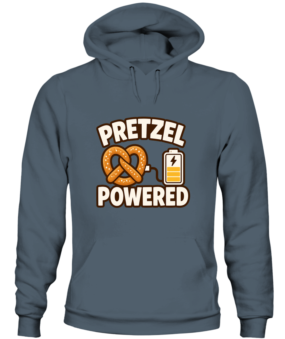 Pretzel Powered — Hoodie in Dark Heather
