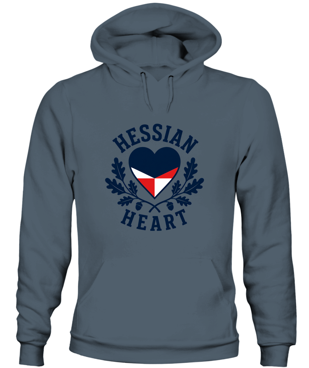 Hessian Heart — Hoodie in Dark Heather