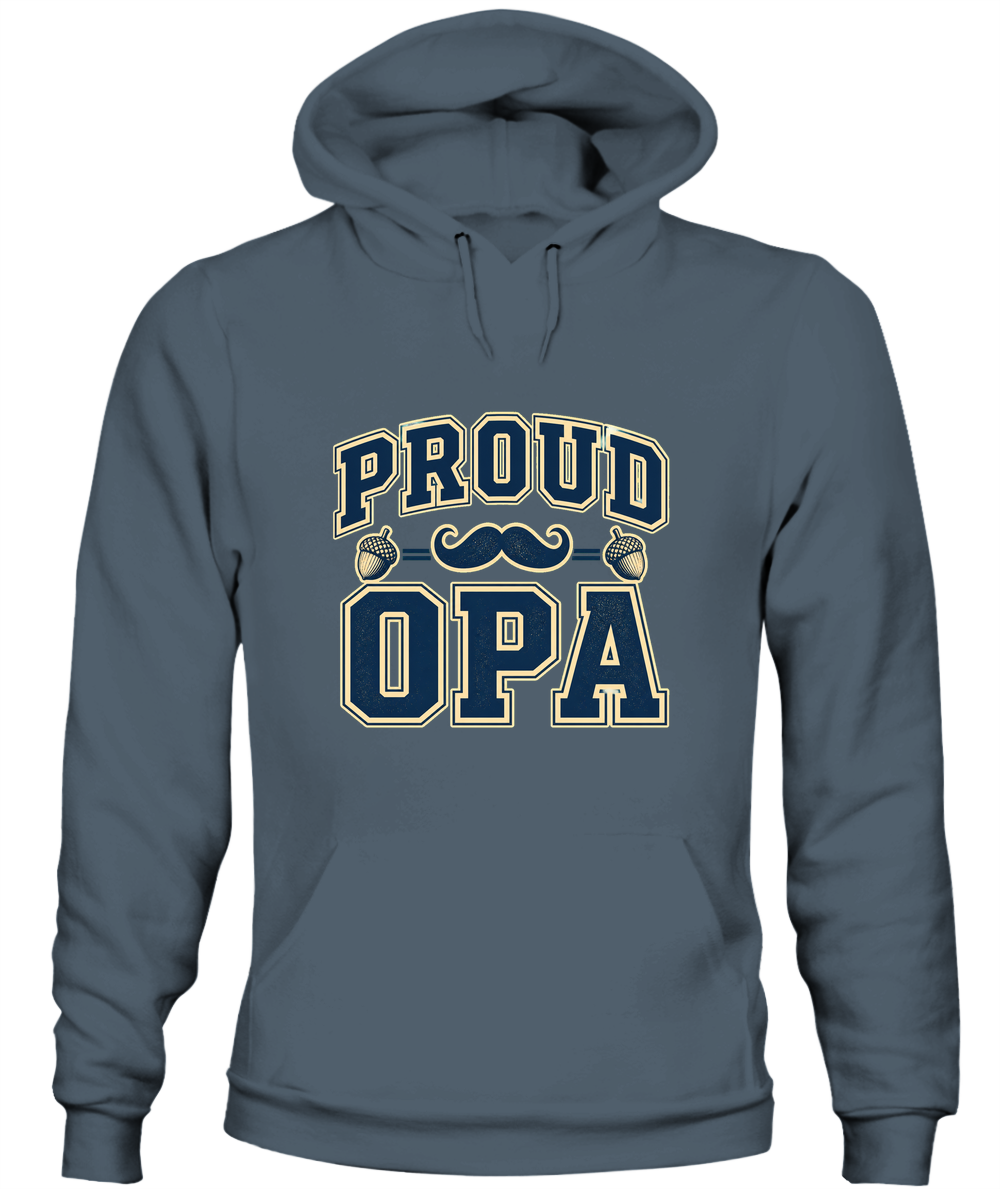 Proud Opa — Hoodie in Dark Heather