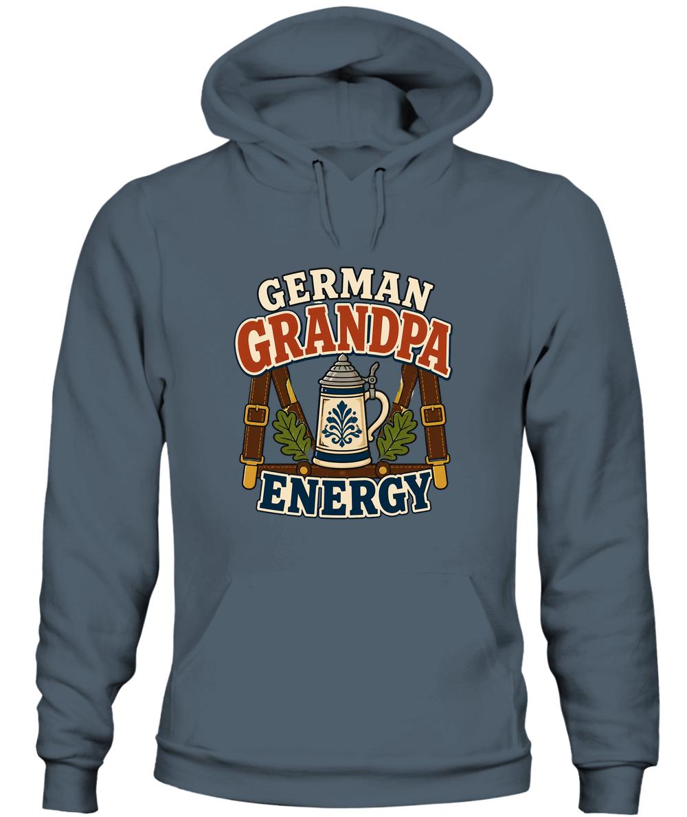 German Grandpa Energy — Hoodie in Dark Heather