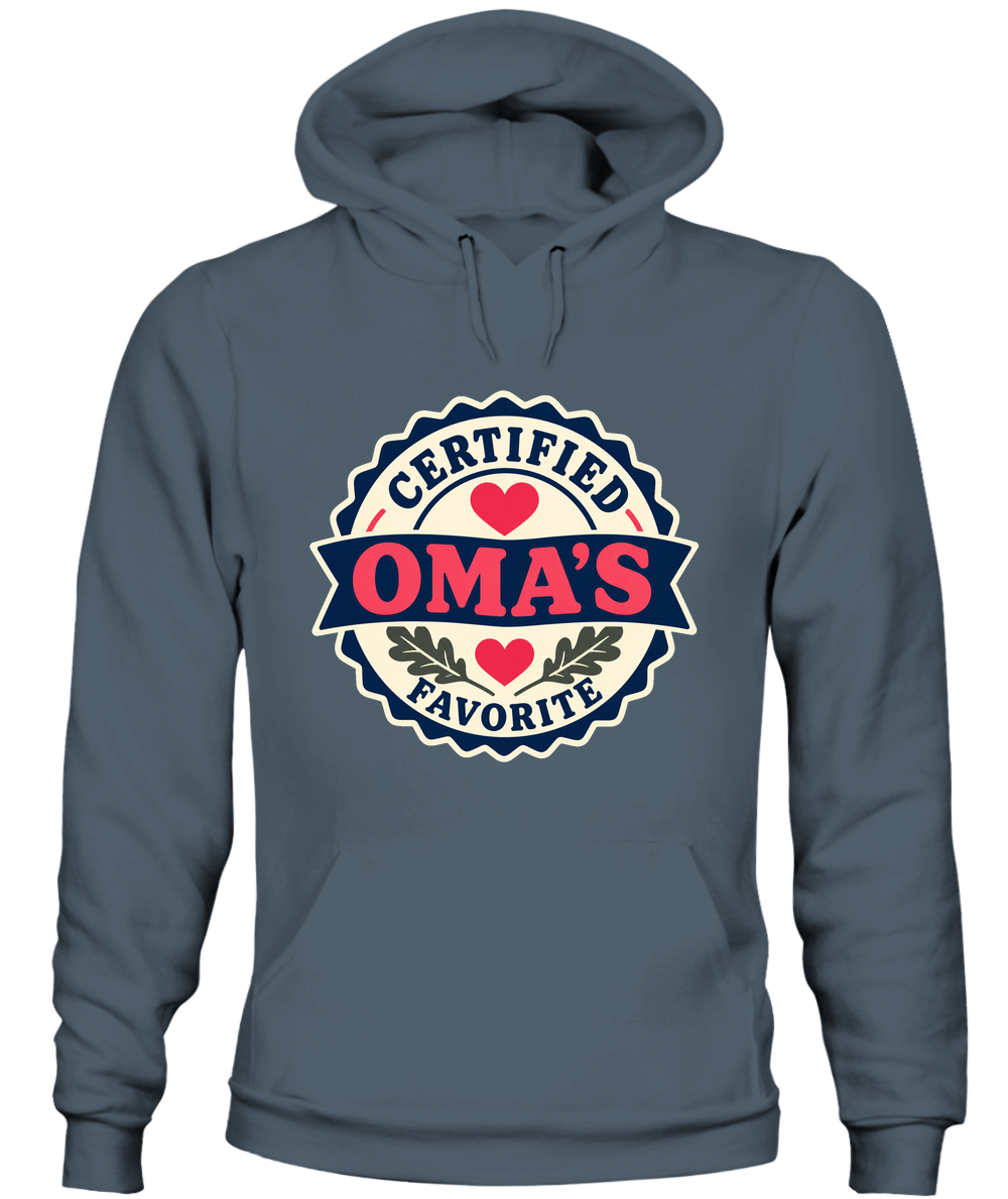 Certified Oma's Favorite — Hoodie in Dark Heather