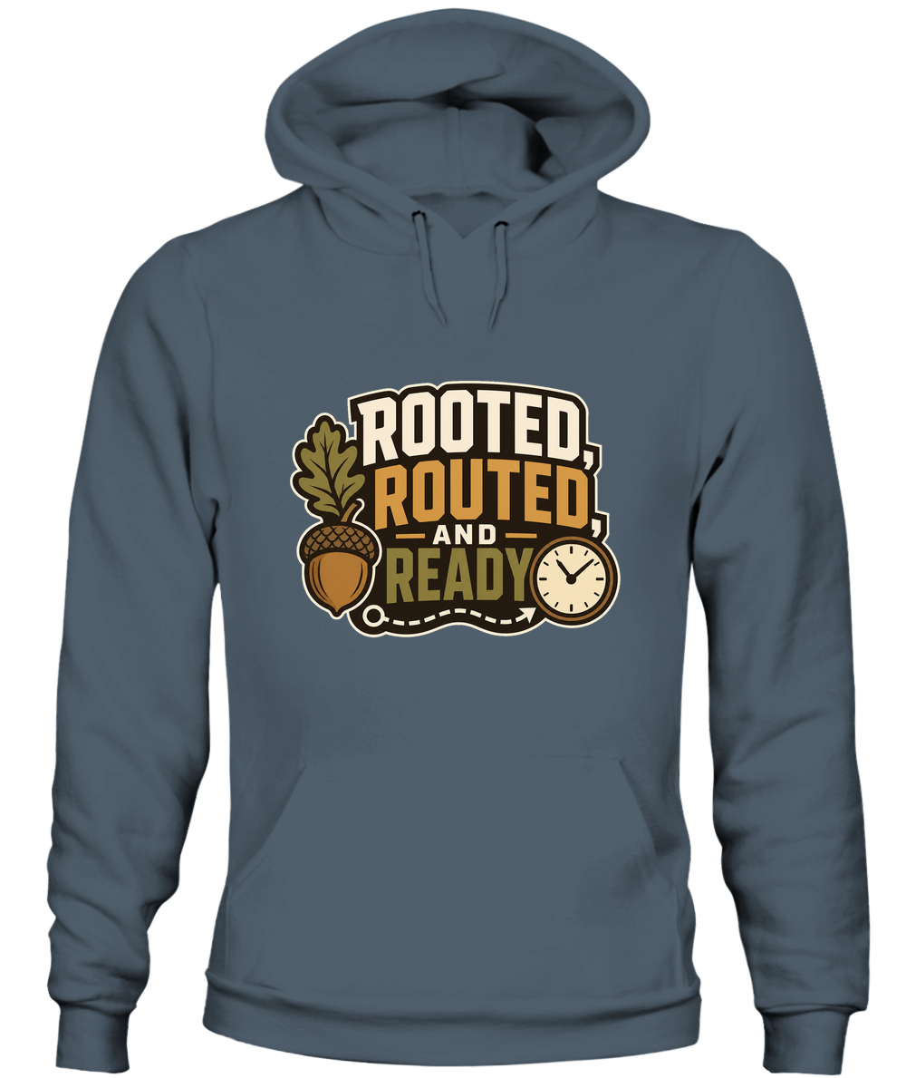Rooted, Routed, And Ready — Hoodie in Dark Heather
