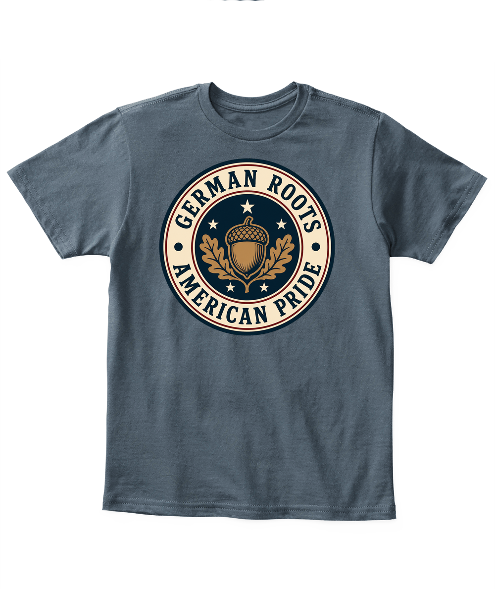 German Roots, American Pride — Kid's T Shirt in Dark Heather