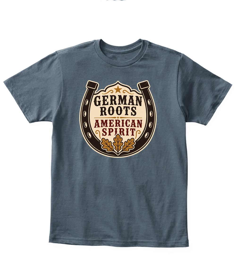 German Roots, American Spirit — Kid's T Shirt in Dark Heather