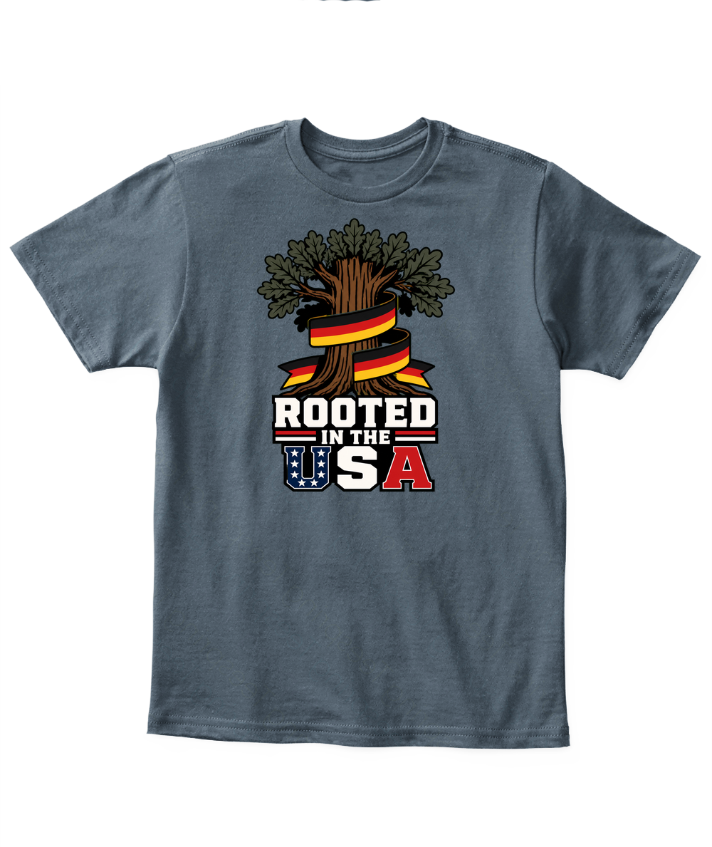 Rooted In The USA — Kid's T Shirt in Dark Heather