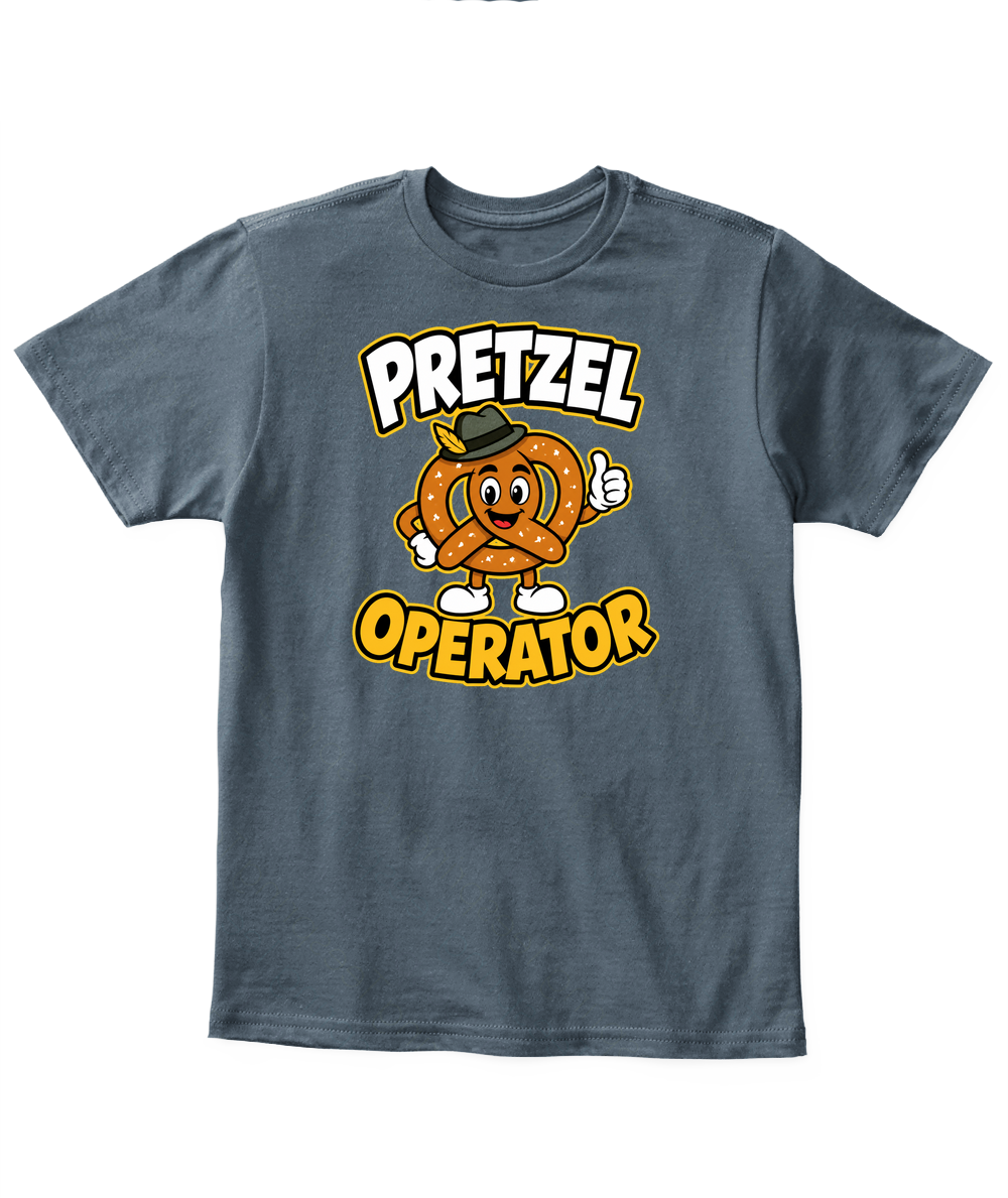 Pretzel Operator — Kid's T Shirt in Dark Heather