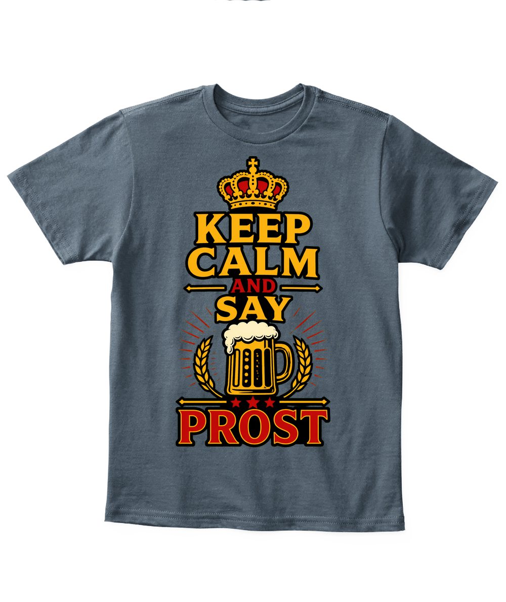 Keep Calm And Say Prost — Kid's T Shirt in Dark Heather