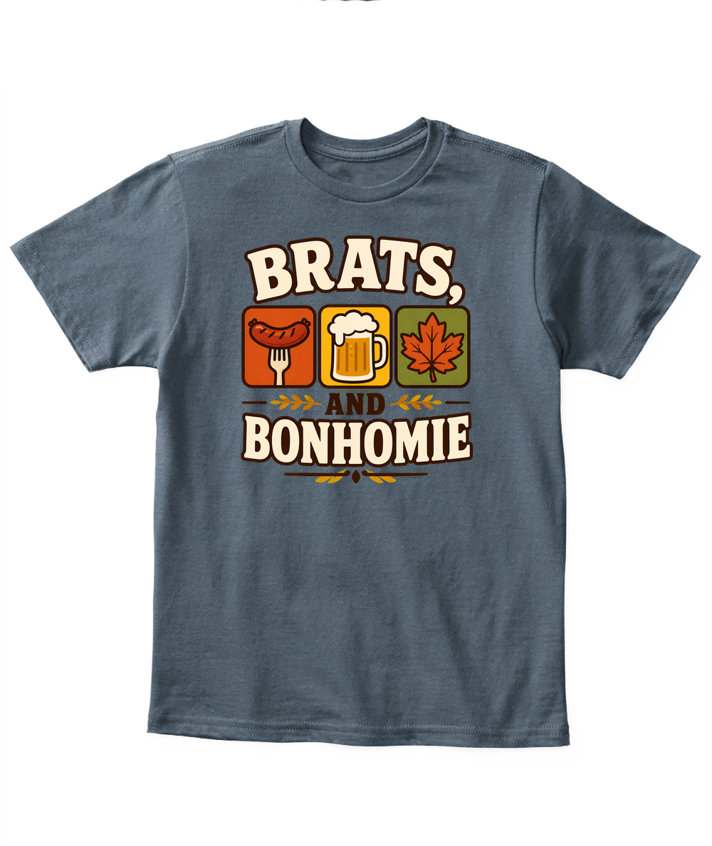 Brats And Bonhomie — Kid's T Shirt in Dark Heather