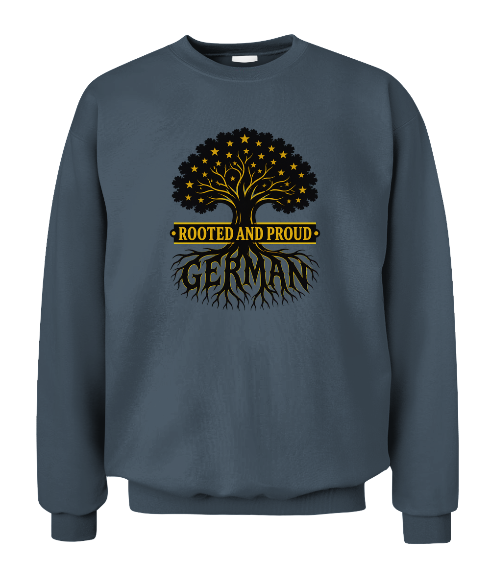 Rooted And Proud German — Sweatshirt in Dark Heather
