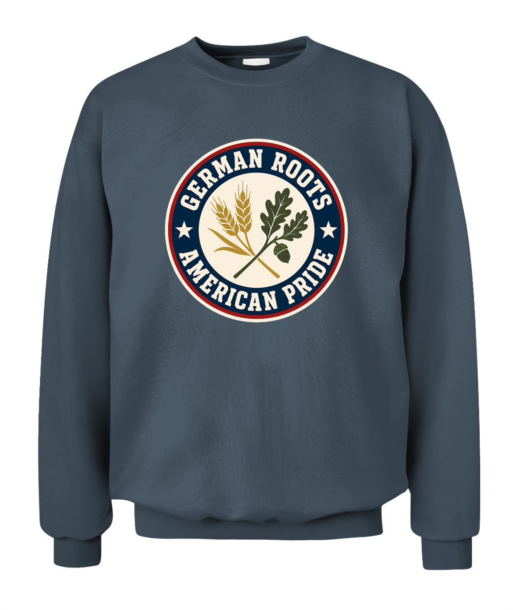 German Roots, American Pride — Sweatshirt in Dark Heather