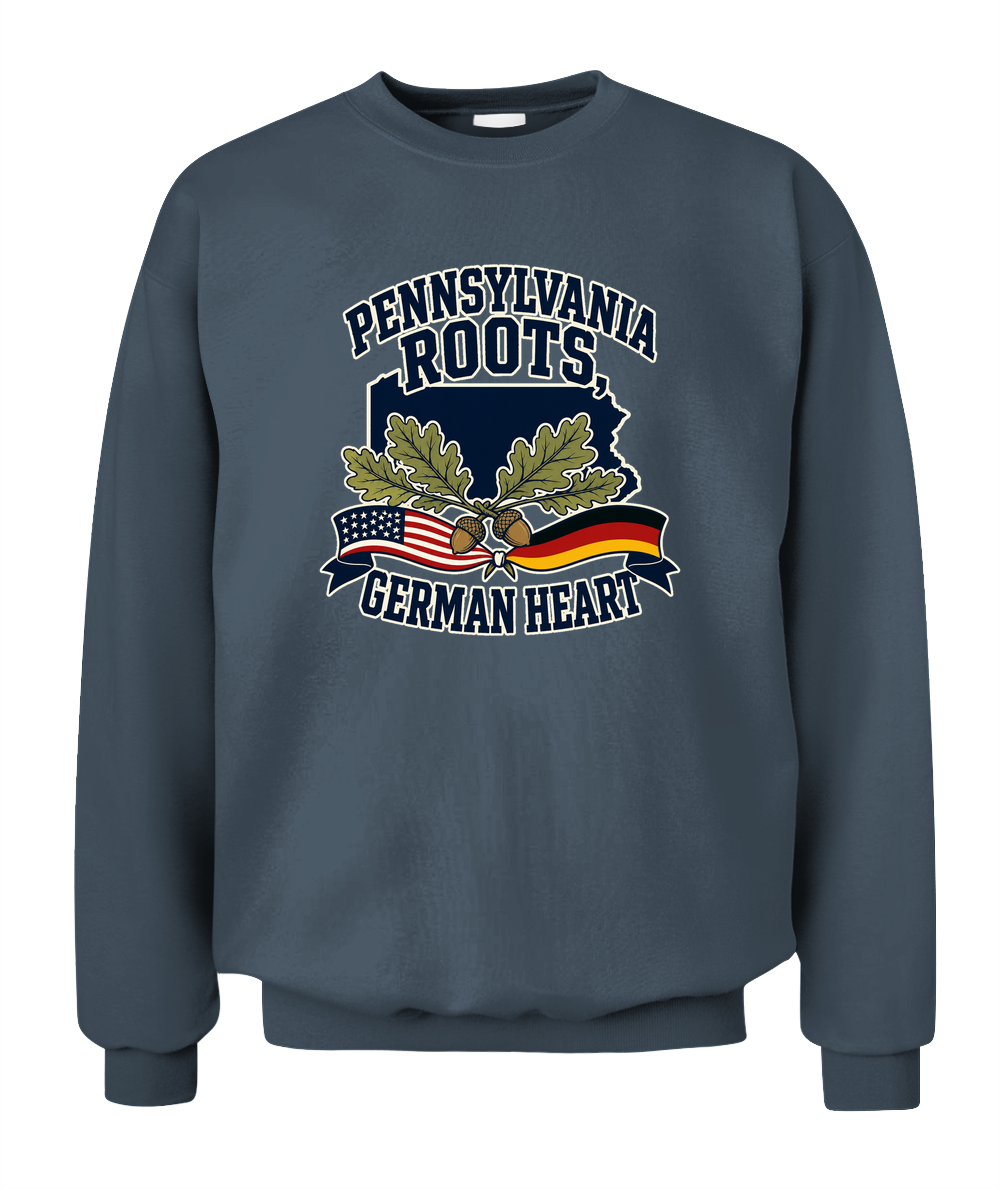 Pennsylvania Roots, German Heart — Sweatshirt in Dark Heather