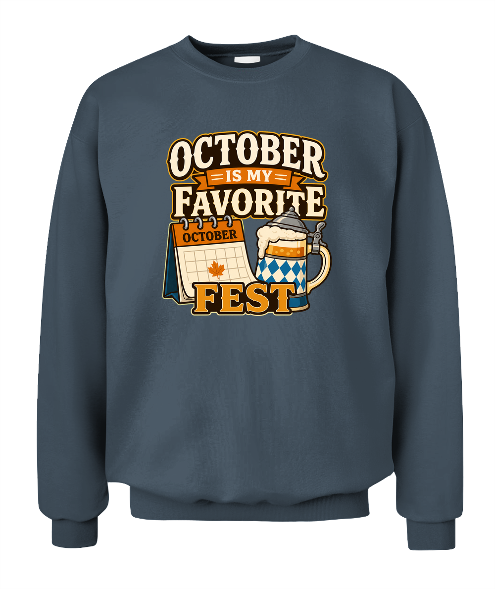 October Is My Favorite Fest — Sweatshirt in Dark Heather