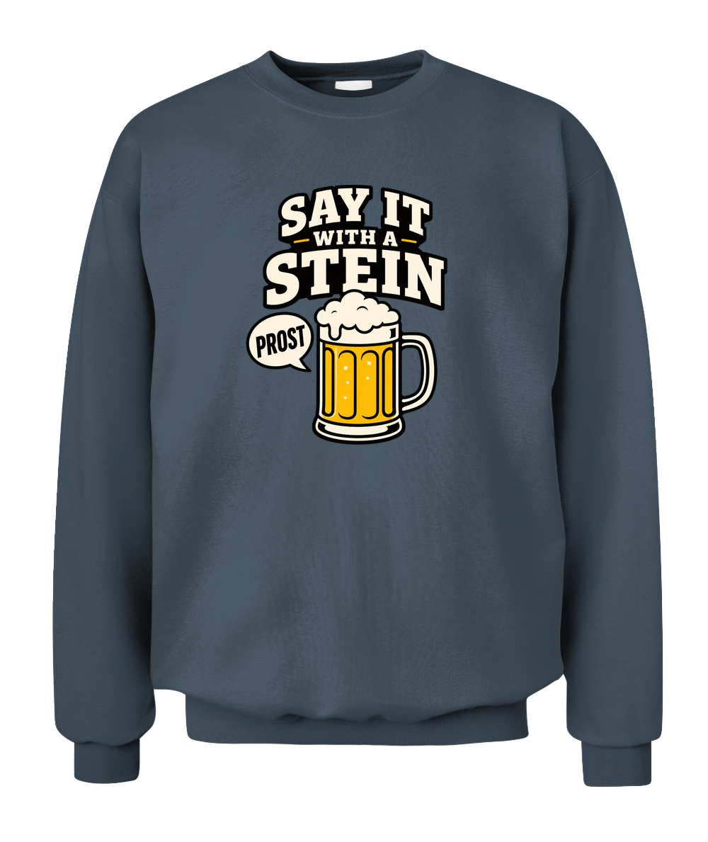 Say It With A Stein — Sweatshirt in Dark Heather