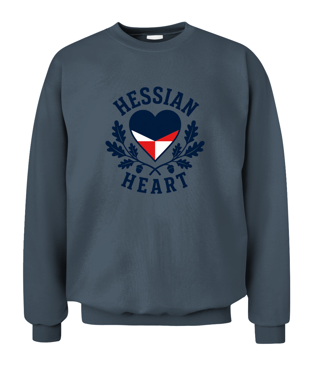 Hessian Heart — Sweatshirt in Dark Heather