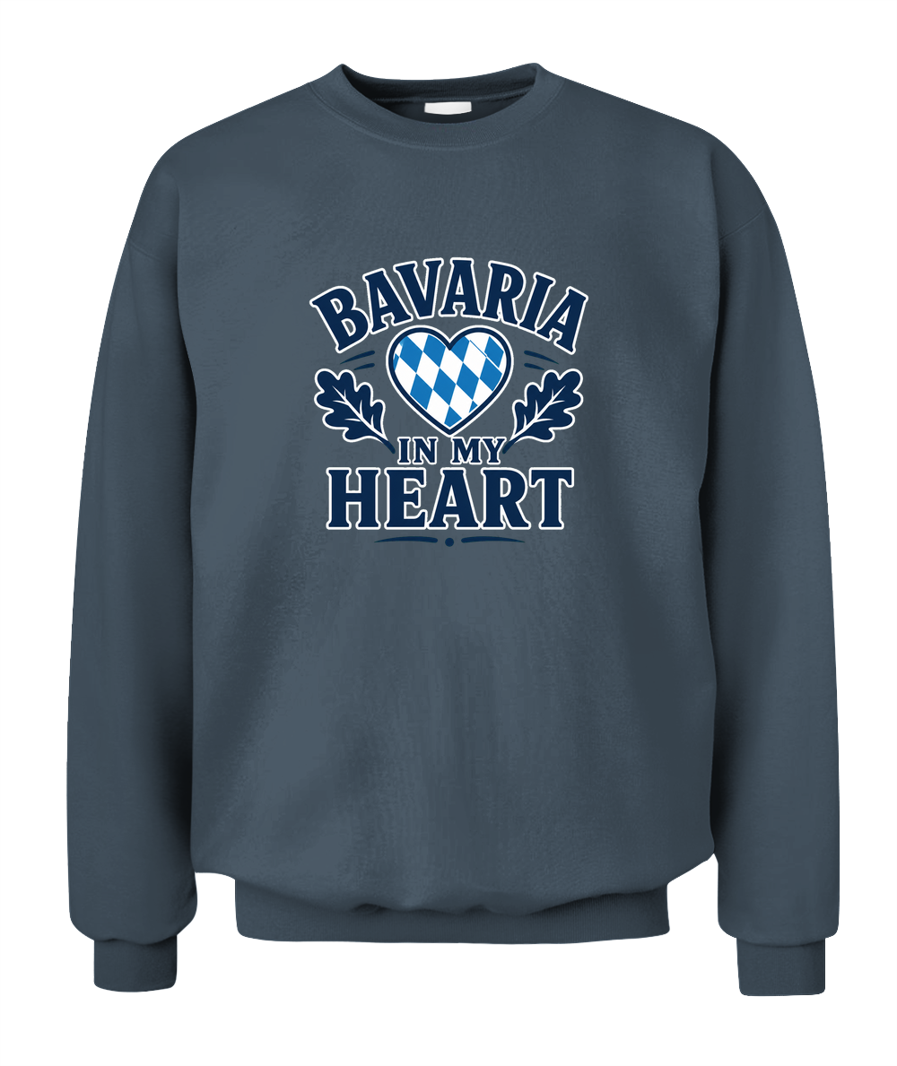 Bavaria In My Heart — Sweatshirt in Dark Heather