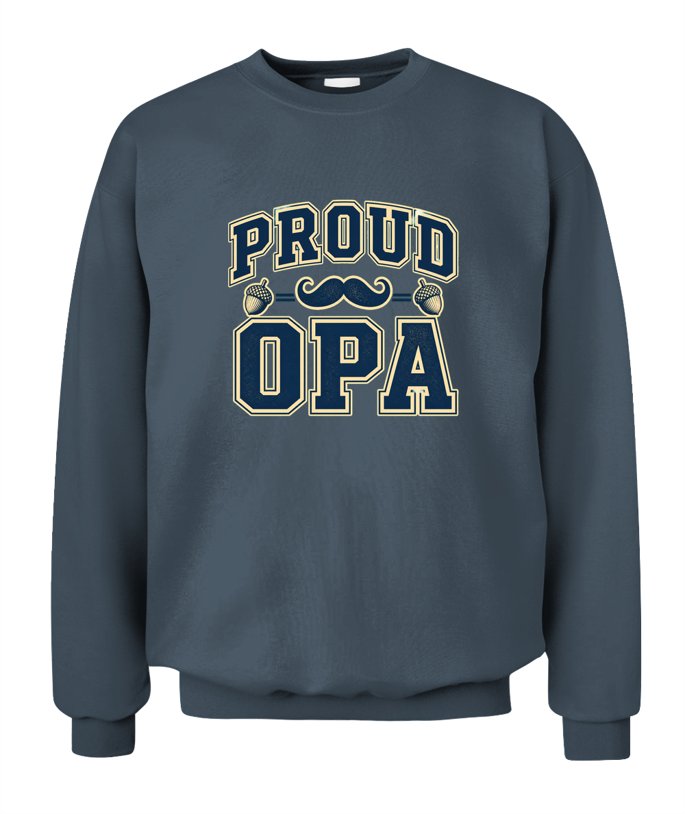 Proud Opa — Sweatshirt in Dark Heather