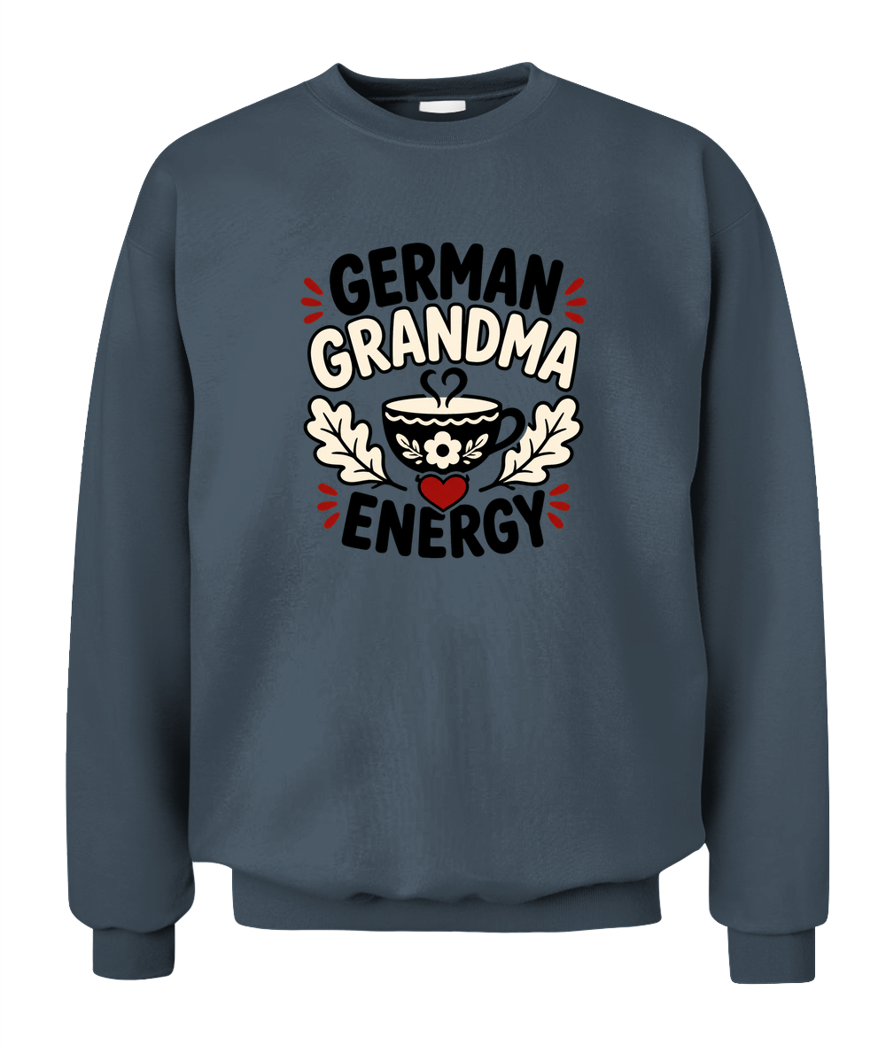 German Grandma Energy — Sweatshirt in Dark Heather