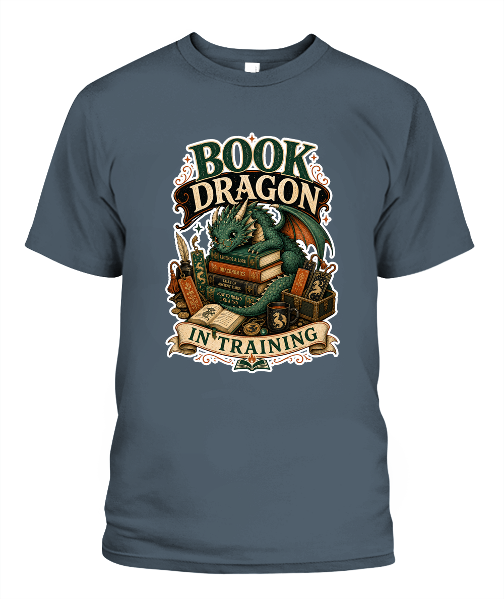 Book Dragon in Training Book Lover T-Shirt | Reading Gift