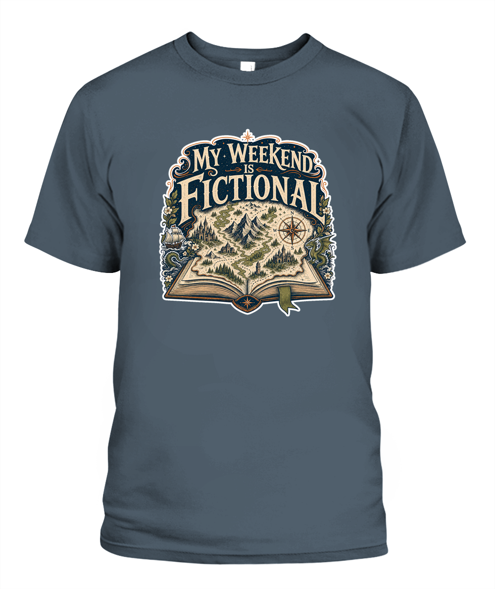 My Weekend is Fictional Book Lover T-Shirt | Reading Gift