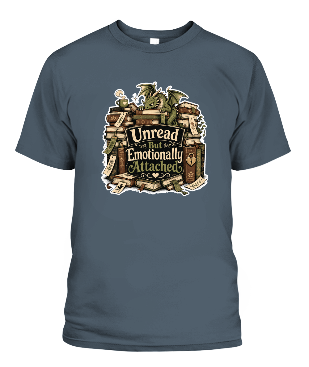 Unread But Emotionally Attached Book Lover T-Shirt | Reading Gift