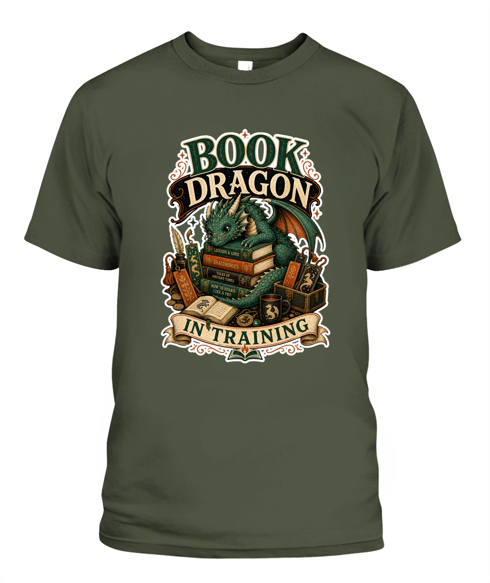 Book Dragon in Training Book Lover T-Shirt | Reading Gift