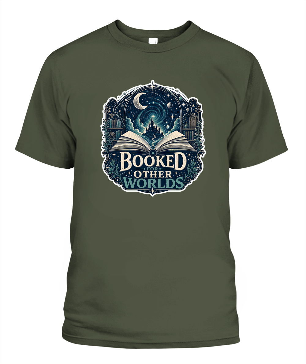 Booked for Other Worlds Book Lover T-Shirt | Reading Gift