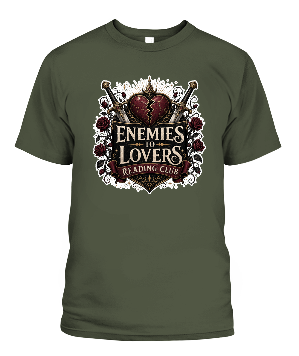 Enemies to Lovers Reading Club Book Lover T-Shirt | Reading Gift
