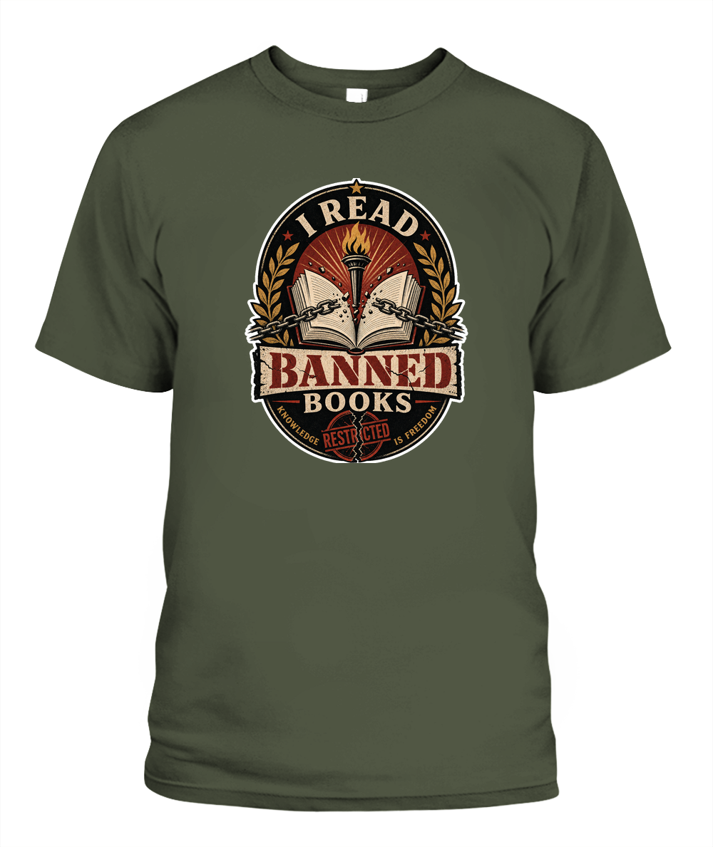 I Read Banned Books Book Lover T-Shirt | Reading Gift