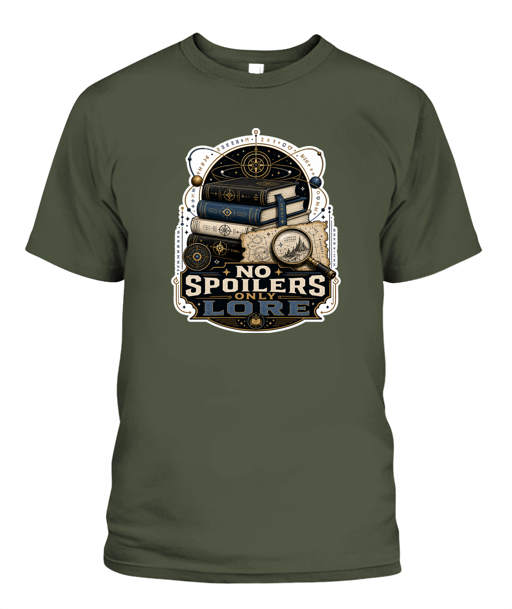 No Spoilers Only Lore Book Lover T-Shirt | Reading Gift